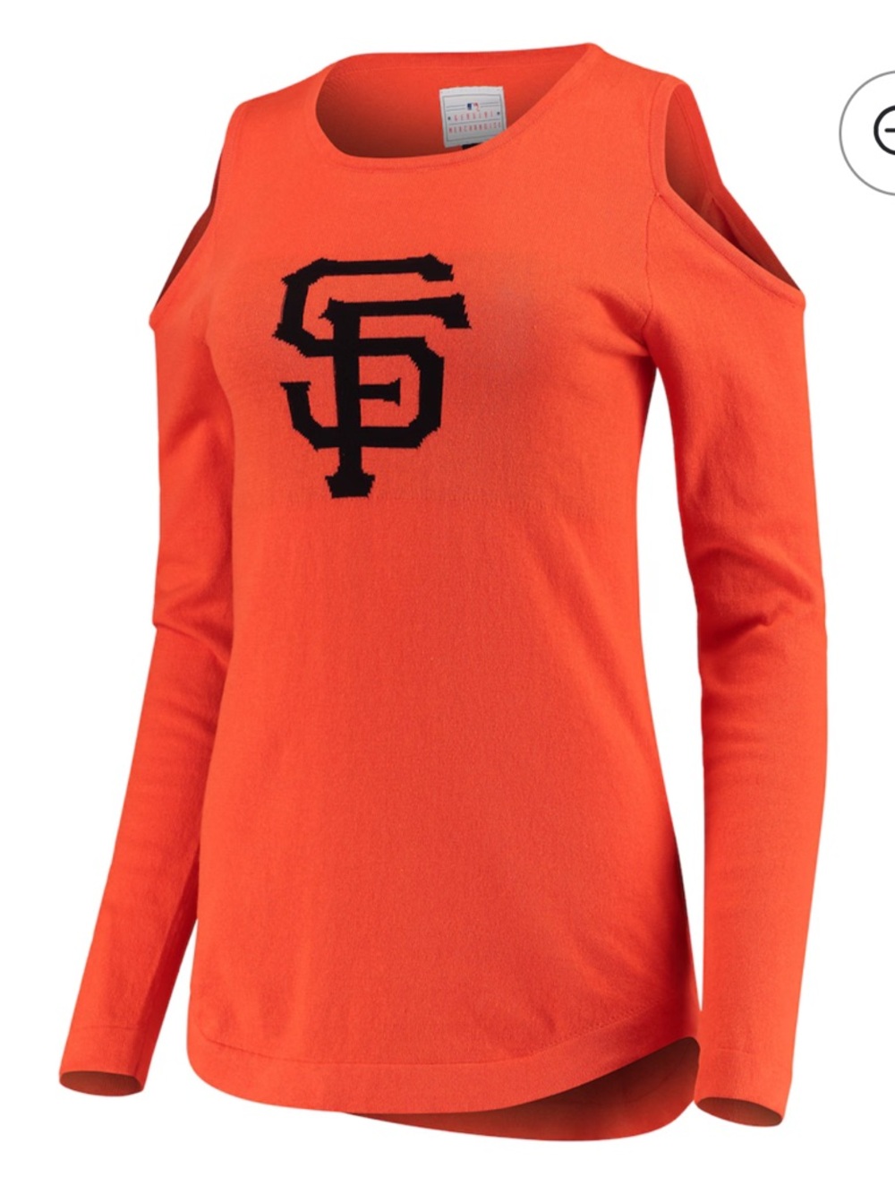 Foco Giants Cold Shoulder Sweater